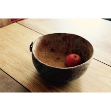 Antique Turkana bowl with leather side loop