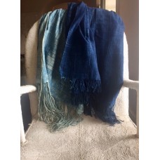 Vintage Mossi indigo shawl