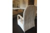 African Beaded Yoruba chairs - pure white relief pattern