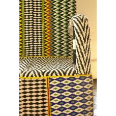 African Beaded Yoruba chairs - zig zag